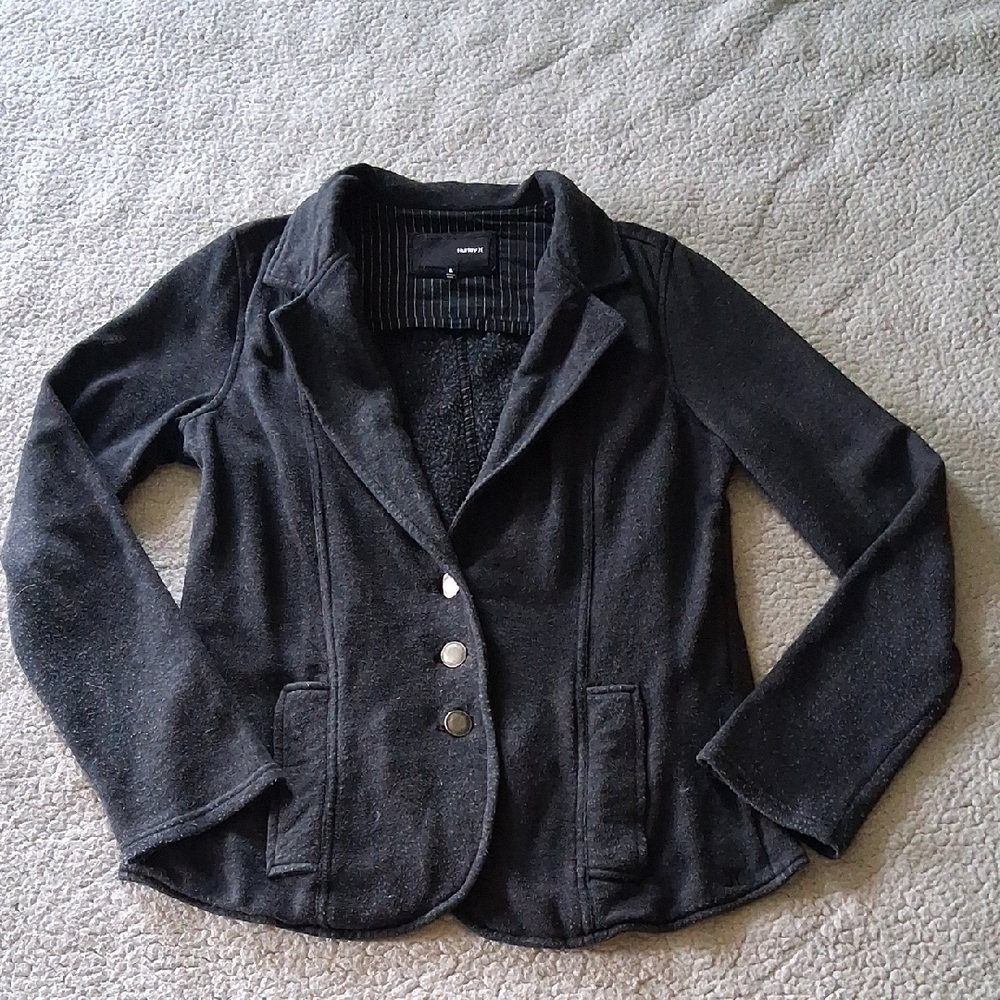 Hurley Black Blazer Jacket Classic Formal Style Large